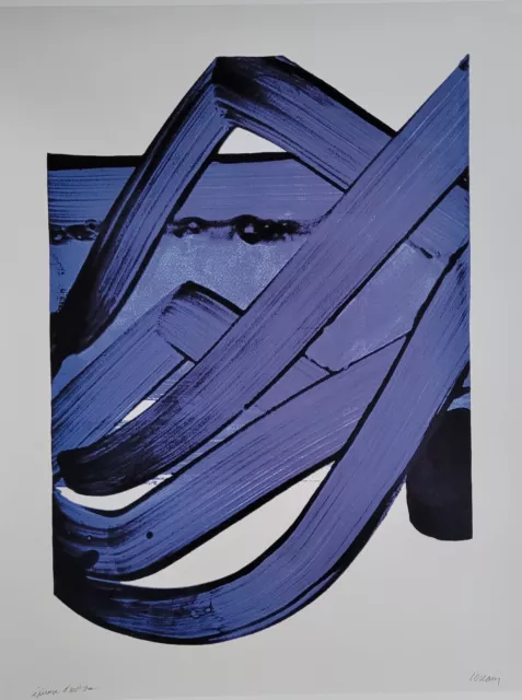 Affiche Pierre SOULAGES " Serigraphie n°18, 1988 " musée Rodez