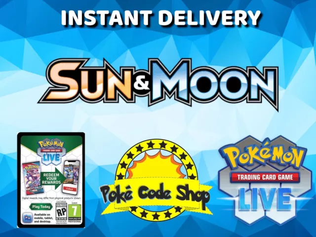 SUN & MOON BASE LIVE CODES Pokemon Booster Online Code INSTANT QR EMAIL DELIVERY