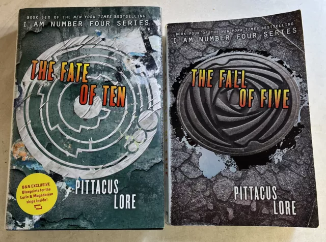 Lot Of 2: I Am Number Four Series by Pittacus Lore -HC Book 6 & Paperback Book 4