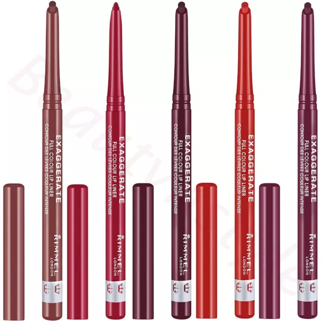 Rimmel London Exaggerate Full Colour Lip Liner - Choose Your Shade