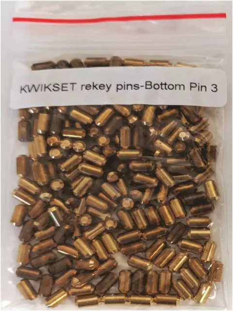 200 Pieces KW1 / KW10 Kwikset Compatible Rekey Bottom Pins #1, 2, 3, 4, 5, 6, To