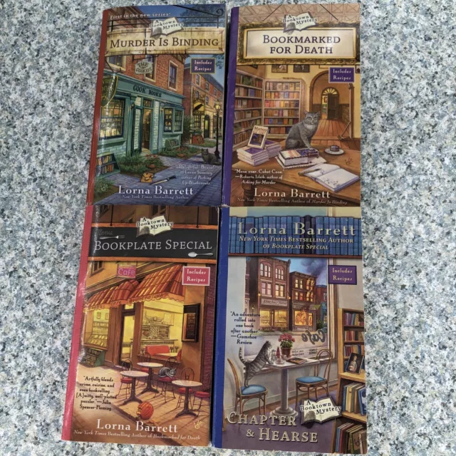 Lorna Barrett A Booktown Mystery Series Bookplate Special Murder PB 1 2 3 4  LOT