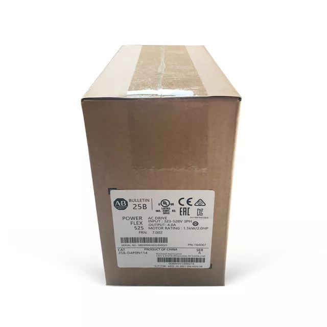 2022 New Sealed Allen Bradley 25B-D4P0N114 PowerFlex 525 1.5kW 2Hp AC Drive