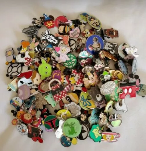DISNEY TRADING PIN 50 LOT and FREE LANYARD OF YOUR CHOICE - Free Shipping
