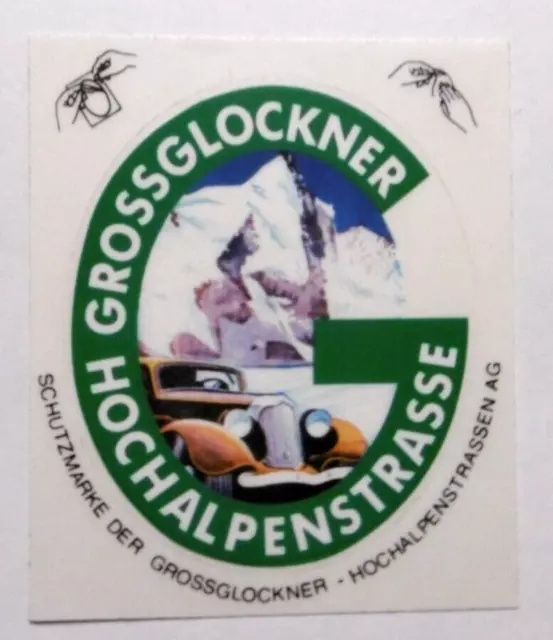 Souvenir-Aufkleber Großglockner Hochalpenstraße Glockner Tirol Oldtimer Plakette