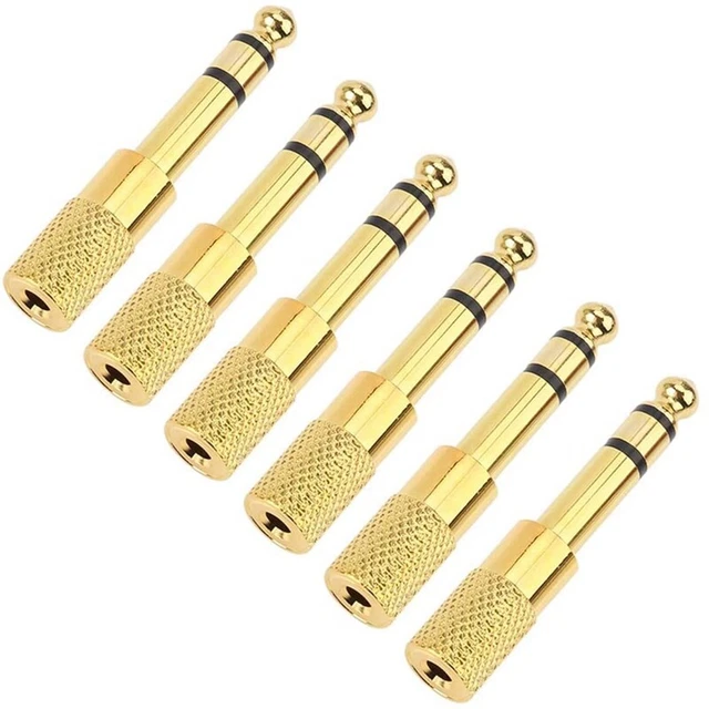 Quarter Inch Adapter, 6.35mm (1/4 Inch) Male to 3.5mm (1/8 Inch) Female HeaN9