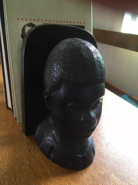 African Ebony Timber Bookends