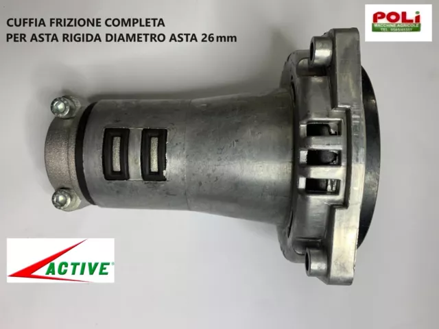 ACTIVE DECESPUGLIATORE CUFFIA FRIZIONE CAMPANA COMPLETA ASTA 26 mm PER 4.5 5.5