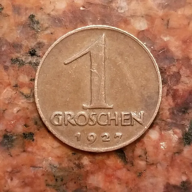 1927 Austria 1 Groschen Coin - #A6052
