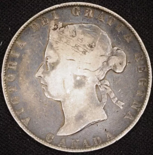 1892 Obverse 3 Canada 50 Cents Victoria Half