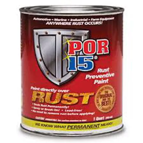 POR-15 Gloss Black Rust Preventive Paint Quart POR15 Paint Over Rust