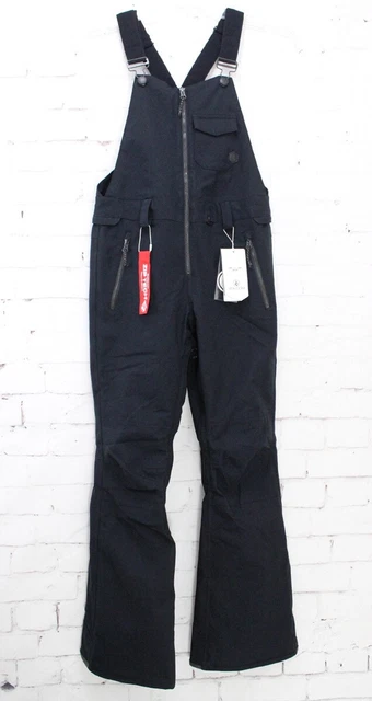 Volcom Swift Bib Overall Shell Snowboard Pants Women's Large Black New