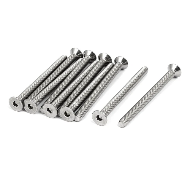 Misure Svasate Scanalate In Acciaio Inox 304 - Set Misto Misure M1.2, M1.6, M2, M2.5, M3 Viti A Testa Piatta