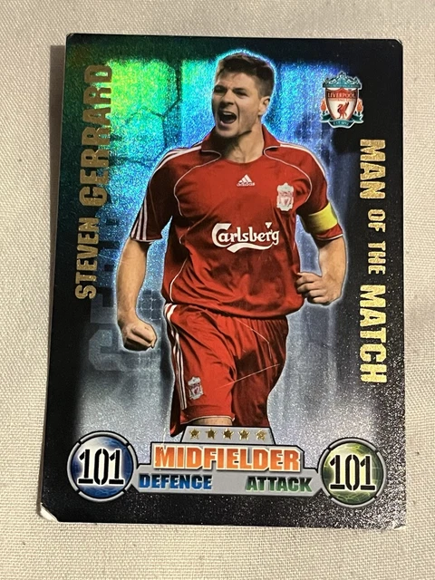 TOPPS MATCH ATTAX 2007/2008 07 08 Steven Gerrard Man Of The Match 