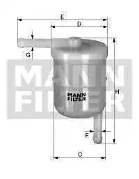 Filtre à carburant Mann Filter pour: Mitsubishi: Celeste, Colt, Cordia, Delica,