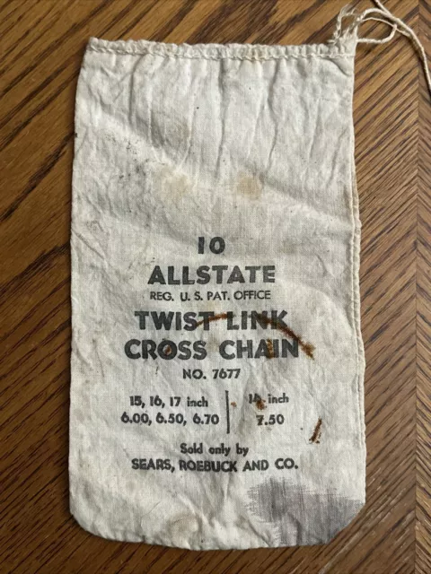 Allstate Twist Link Cross Chain BAG ONLY 7677 8” Sears Roebuck VJ2D9 #10