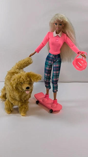 Barbie et Ginger 1994 vintage Skateboard Avec Accessoire Tête 1976 - Ancienne