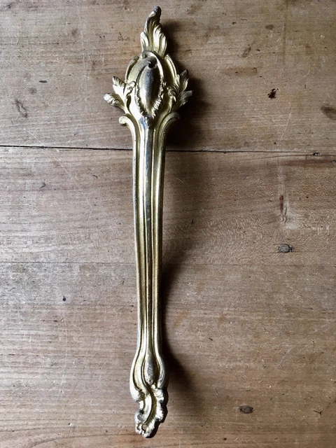 Antique Curtain Pole Support Spare part French Solid Brass Gilt Rococo