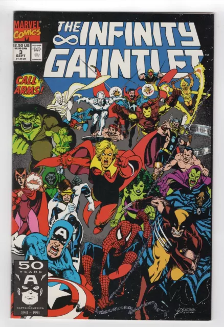 1991 Marvel The Infinity Gauntlet #3 1St Appearance Of Terraxia Thanos Avengers