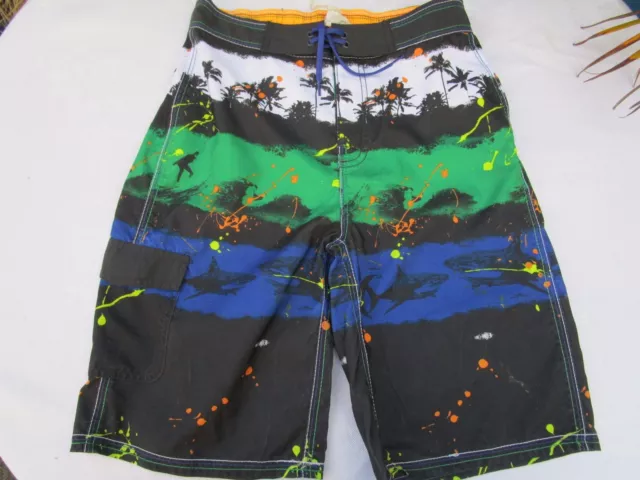 Boys Pumpkin Patch Paint Splash board shorts  Size 11    NWT