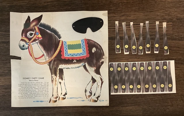 4th Of July Pin The Tail On The Donkey Game - Patriotic Party Poster, 24 Tails, Blindfolds, For Independence Day - View #9