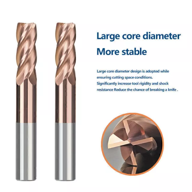 4 Flutes Milling Cutter 1-12mm Tungsten Carbide End Mill CNC Spiral Router Bit