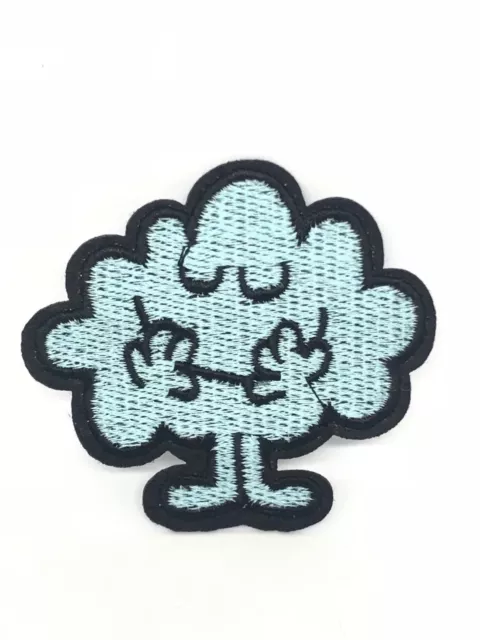 ÉCUSSON PATCH BRODE thermocollant - NUAGE BLEU COMICS FUN CUSTOM