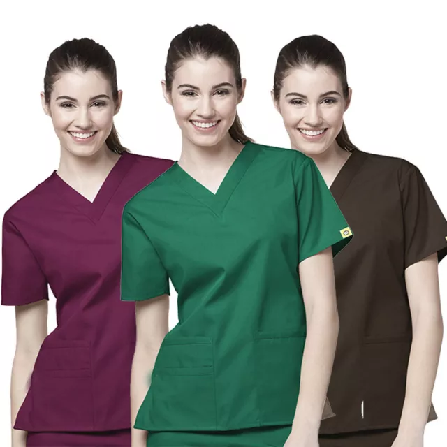 Unisex 2 Pcs Suit Hospital Medical Doctor Dentist Nurse Scrub Tunic Work Uniform