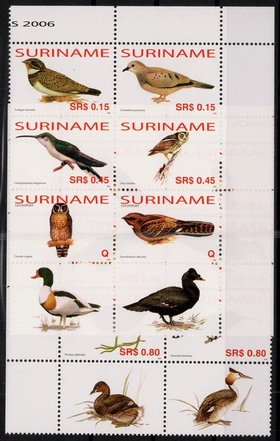 Surinam; Vögel 2006 kpl. **  (35,-)
