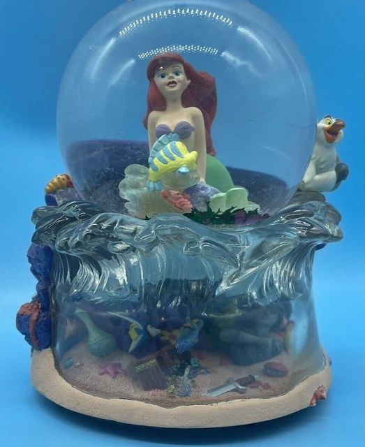 Mermaid & Fish Musical Water Globe – Plays ‘By The Beautiful Sea’, 5-Inch Lilac Decor