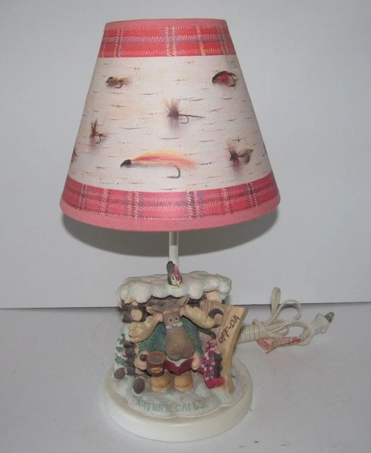 Nature Calls Moose Nature Calls UFF-DA 1995 Enesco Portable Lamp by David Olsen