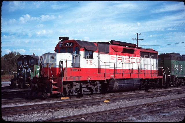 Original Slide - Frisco GP35 #713 at Council Bluffs on the BN Oct 1978 SLSF