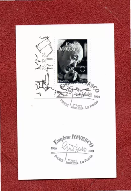 timbre de France oblitéré de 2024 Eugène IONESCO 1909 - 1994