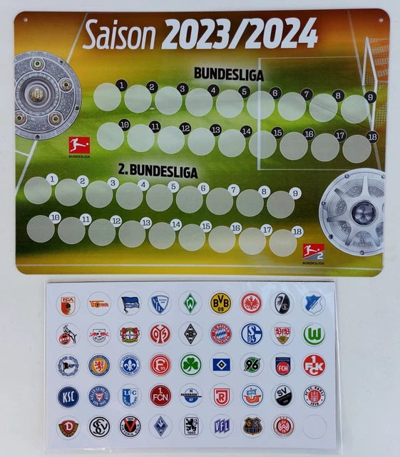 Sport Bild Bundesliga Magnettabelle 2022 23 FUSSBALL 1. + 2. Bundesliga 23/24 Sport Bild Magnettabelle Saison 2023/