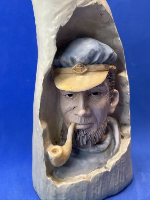 Vintage Faux Carved Whale Tooth Replica Captain Nautical Ship Scrimshaw BII 1997