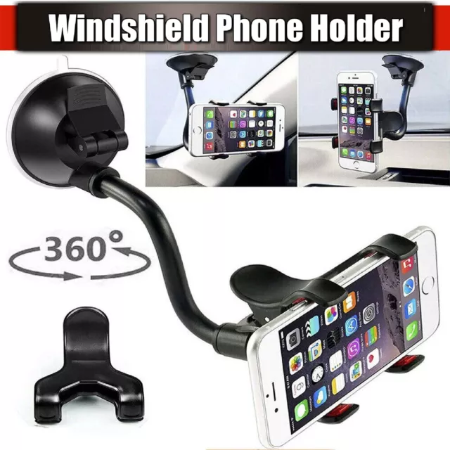 Universal 360° Windshield Mount Car Holder Cradle for GPS Mobile Smart Phone