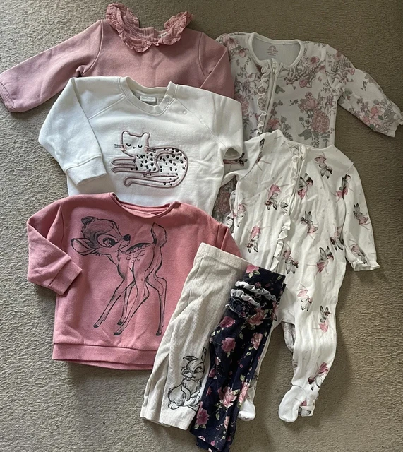 Baby Girls Bundle ⭐️7 Items! ⭐️ Leggings Tops sleepsuits jumpers 6-9 Months