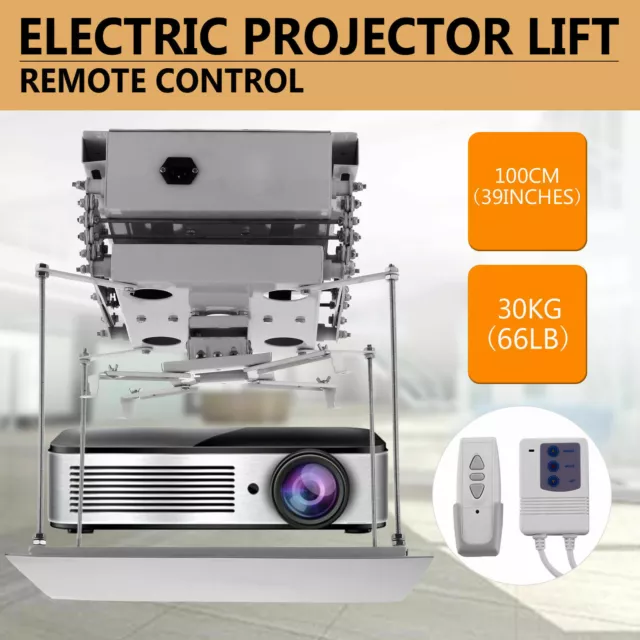 Intbuying39in Projector Bracket Motorized Electric Lift Projector Remote Control