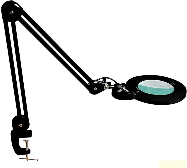 (New Model) XL Bifocals 1,200 Lumens Super LED Magnifying Lamp with Clamp, 6 Inc