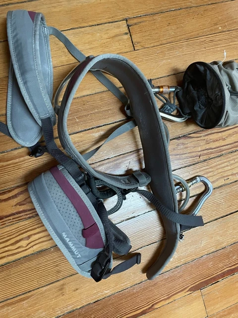 Mammut Women's Slide Rock Climbing Harness + chalk bag and 2 carabiner