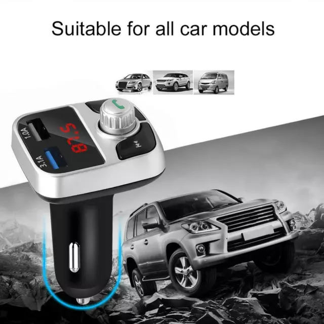 Wireless Car Kit FM Transmitter MP3 USB LCD Freisprecheinrichtung