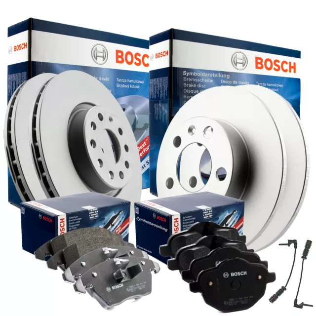 BOSCH Bremsenset + WARNKONTAKTE BMW 3er E30 VORN Ø260 HINTEN Ø258