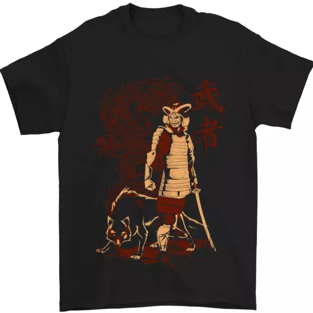 T-shirt da uomo Dragon Warrior Wolf Dragon Samurai MMA 100% cotone