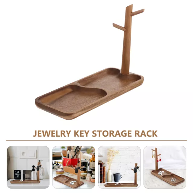 Wooden Jewelry Organizer Tray for Dresser and Entryway-GV