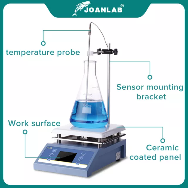 Digital Lab Hotplate Magnetic Stirrer Heating Mixer|Ceramic Plate|Timer 220V 3