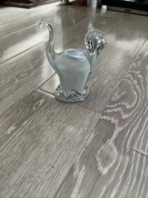 Crystal Clear Art Glass Cat