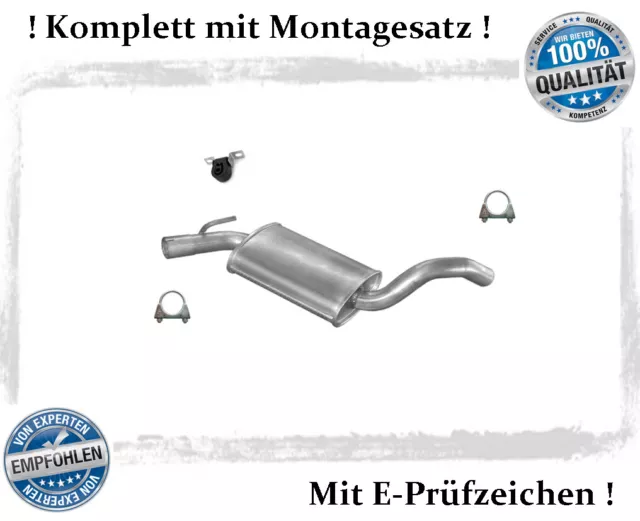 Mittelschalldämpfer VW Golf 3 III, 4 IV / Vento 1.8 1.9 Auspuff Montagesatz