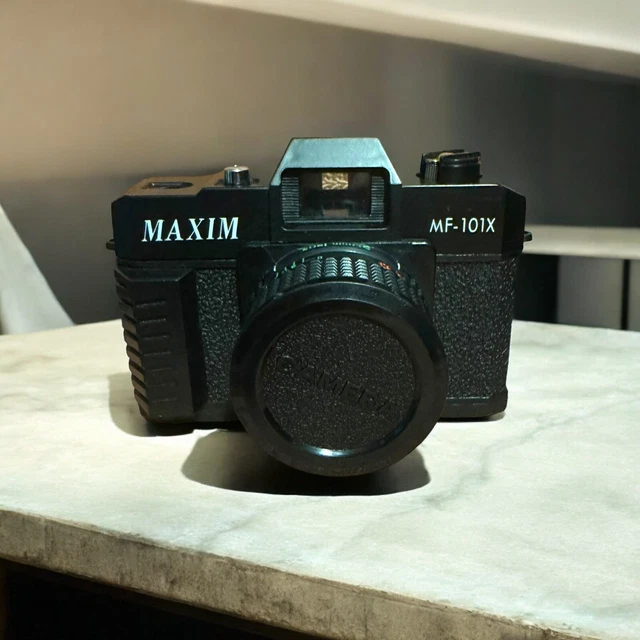 VINTAGE MAXIM 101X 35mm Auto Standard Camera Box Case Strap & Lens ...