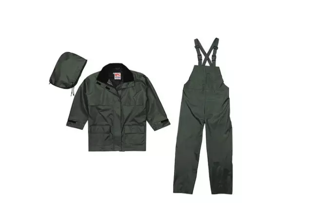 Viking Open Road Rain Suit 150D Green 3Xl 2900G Bib Coat Hood Set New Nwt