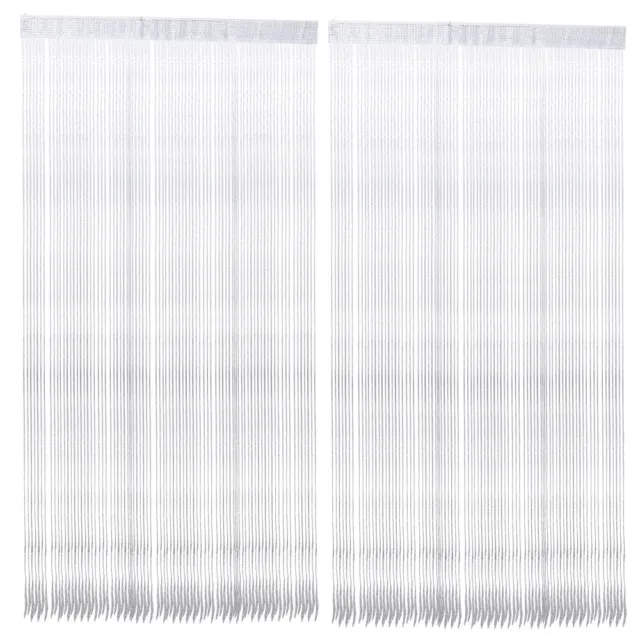 2 Pcs Curtain Polyester Fringe Tassel Curtains Room Separator